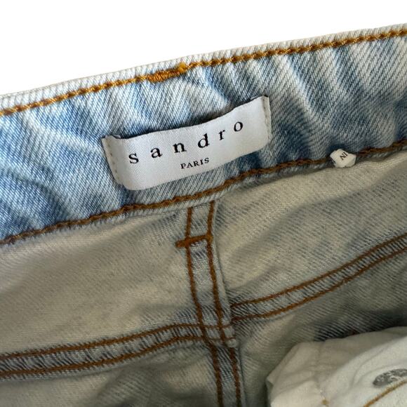 SANDRO Snow Washed Jeans Ankle Jeans Size FR 36 or US 2-4 - Picture 10 of 12